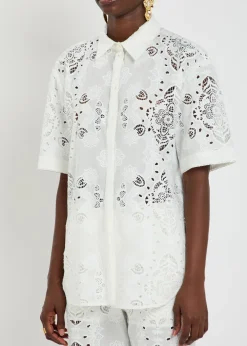 Akari lace and embroidered shirt
