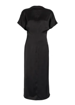 Aker low-back satin midi dress