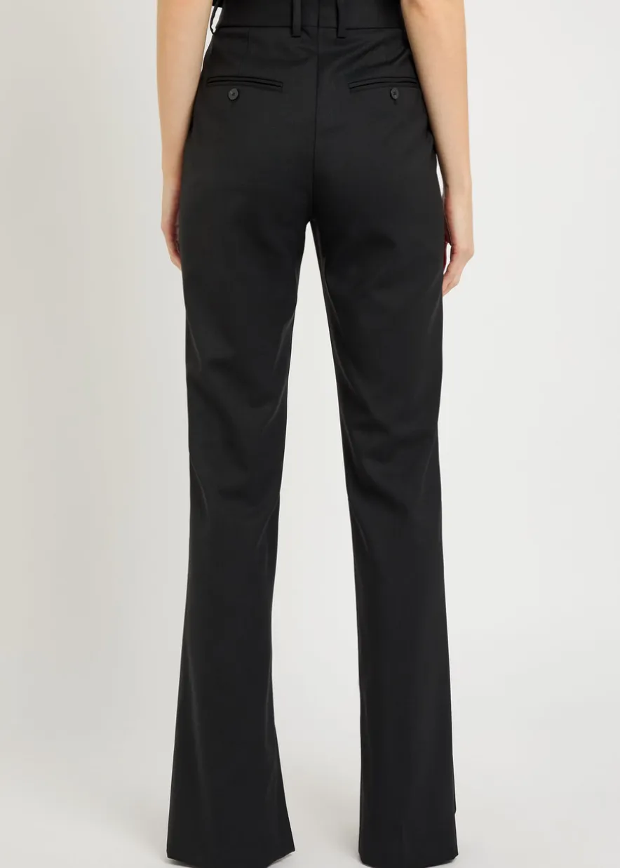 Alba flared-leg stretch-wool trousers