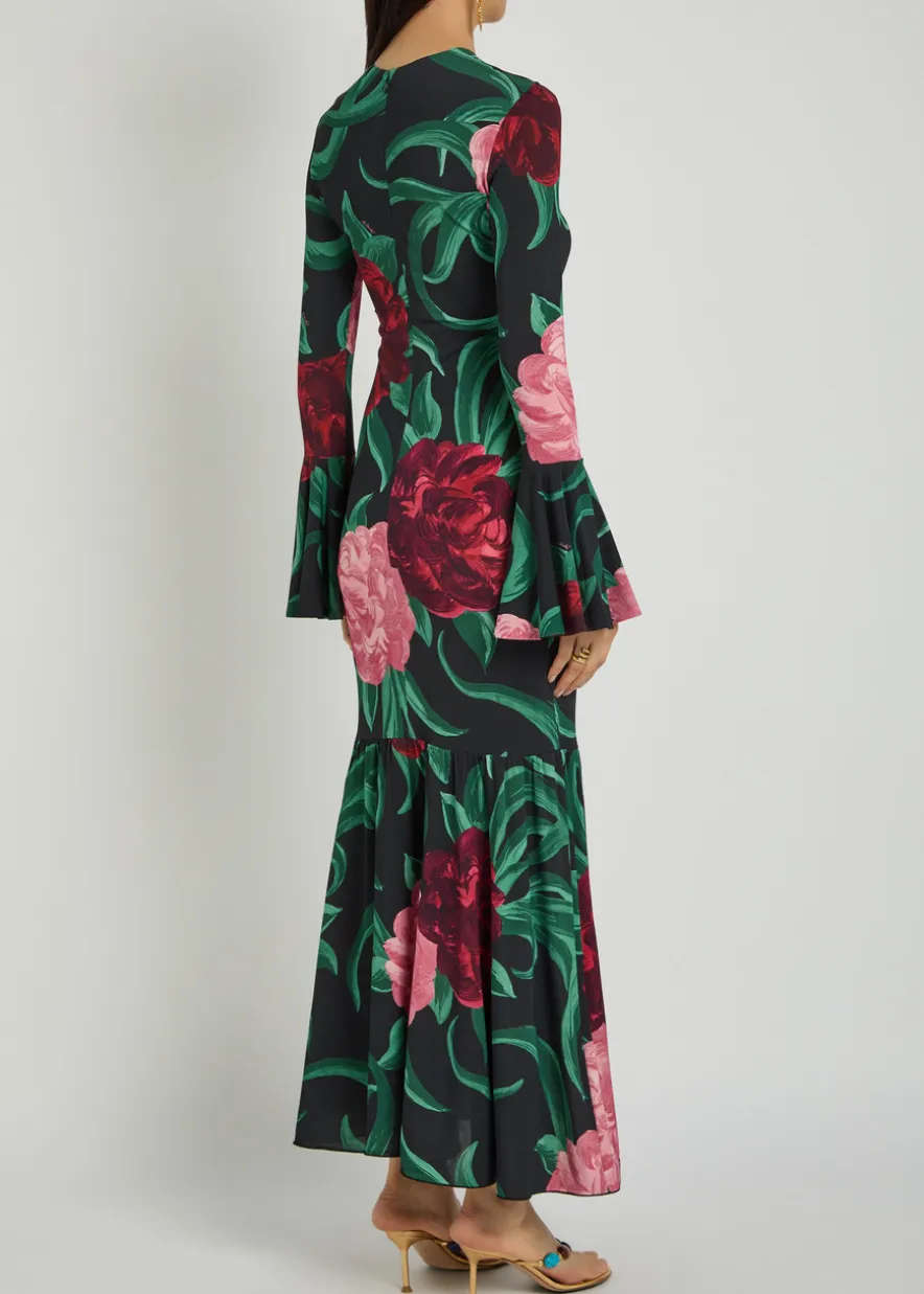 Alba floral-print stretch-jersey maxi dress