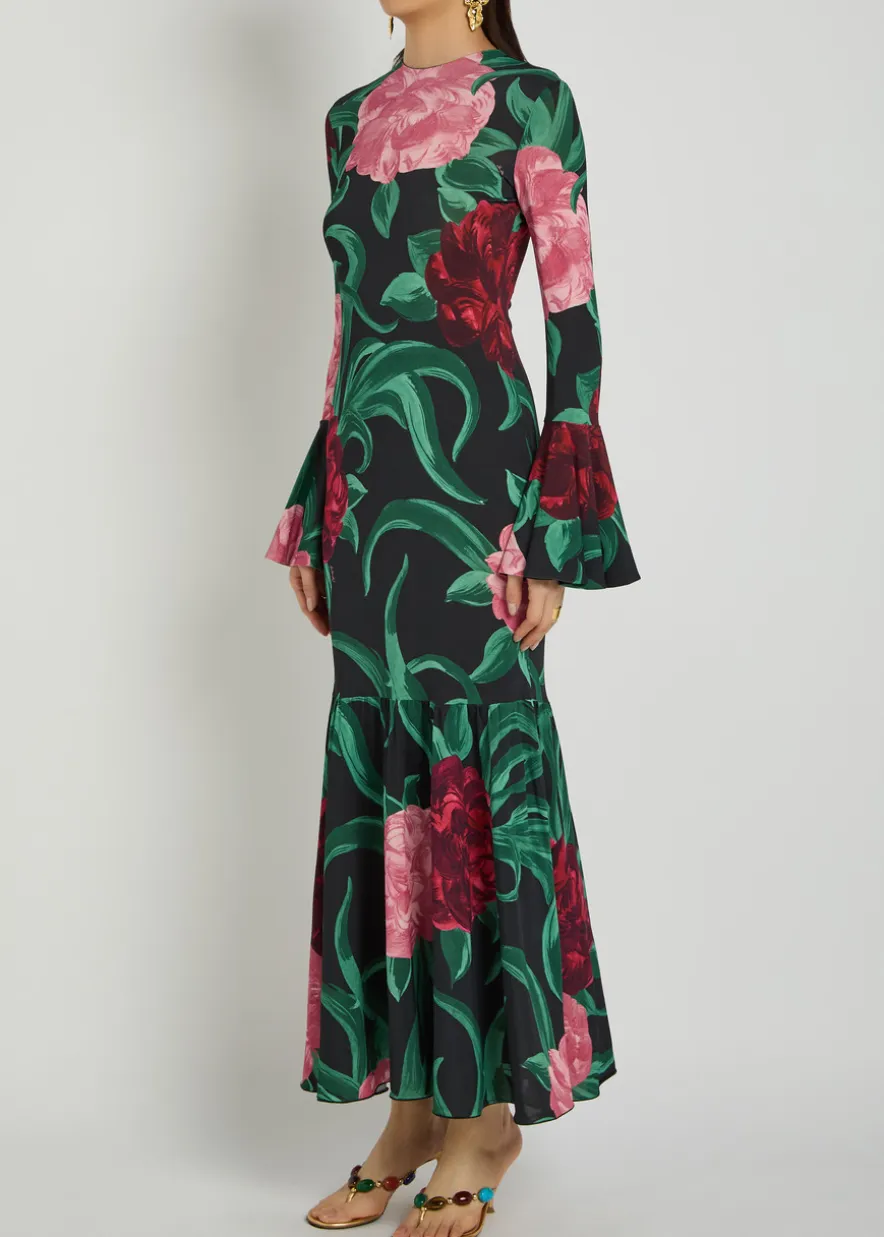 Alba floral-print stretch-jersey maxi dress