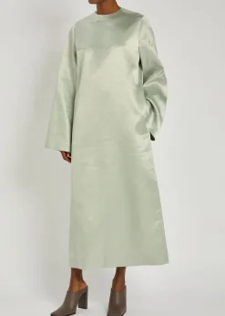 Alba satin midi dress