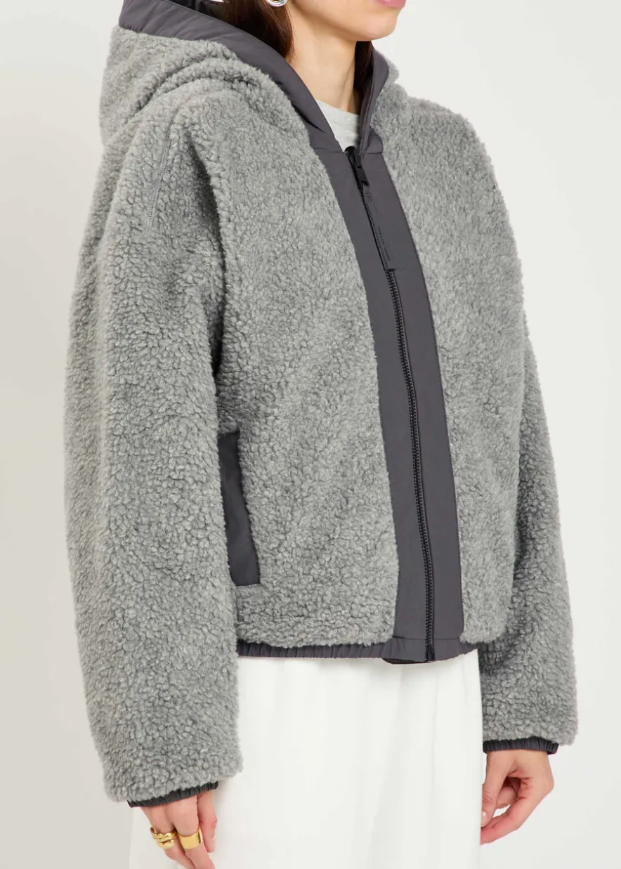 Alberni reversible fleece bomber jacket