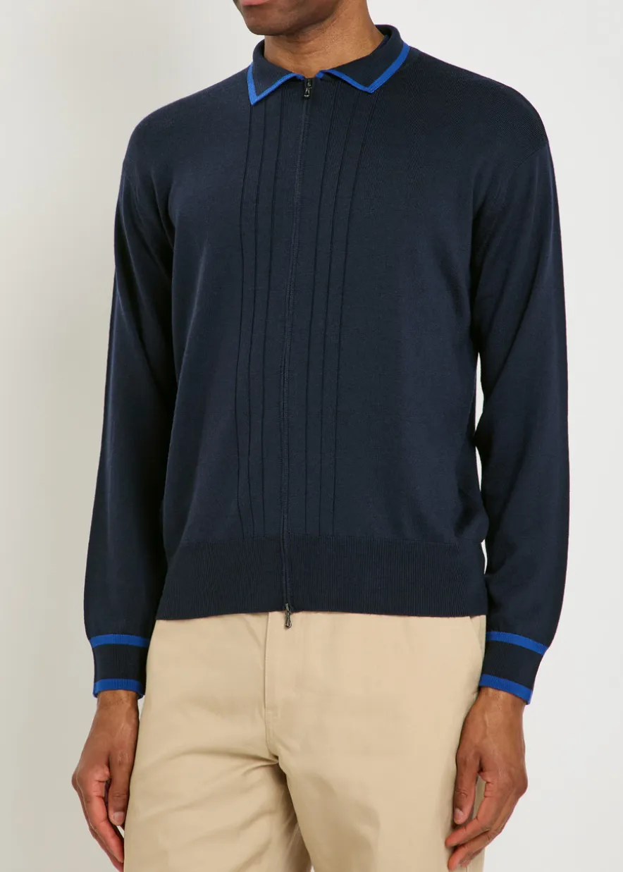 Albie striped merino wool cardigan