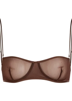 Alden unlined stretch-mesh bra