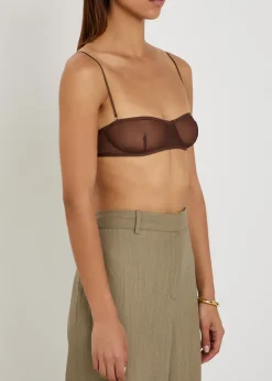 Alden unlined stretch-mesh bra