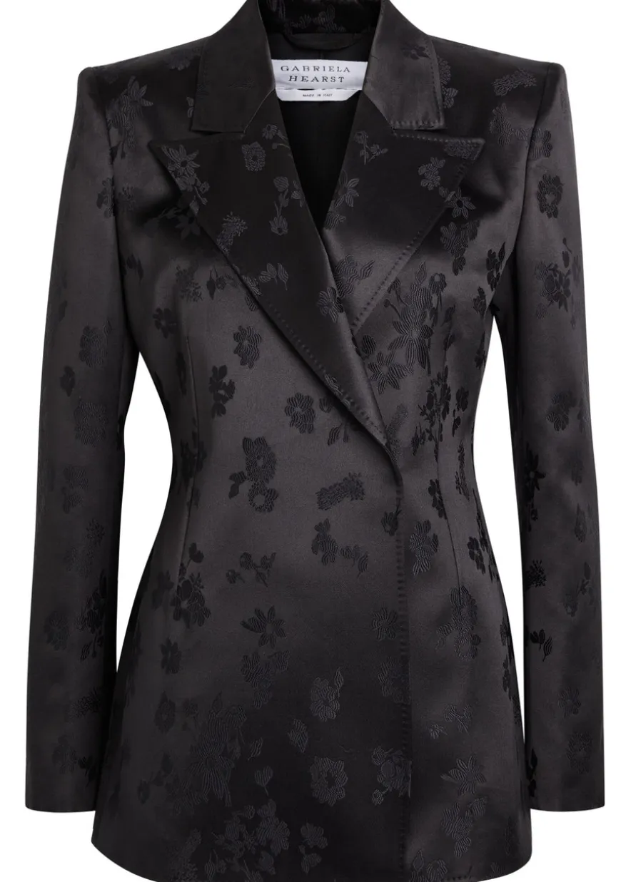 Aleah floral-jacquard blazer