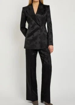 Aleah floral-jacquard blazer