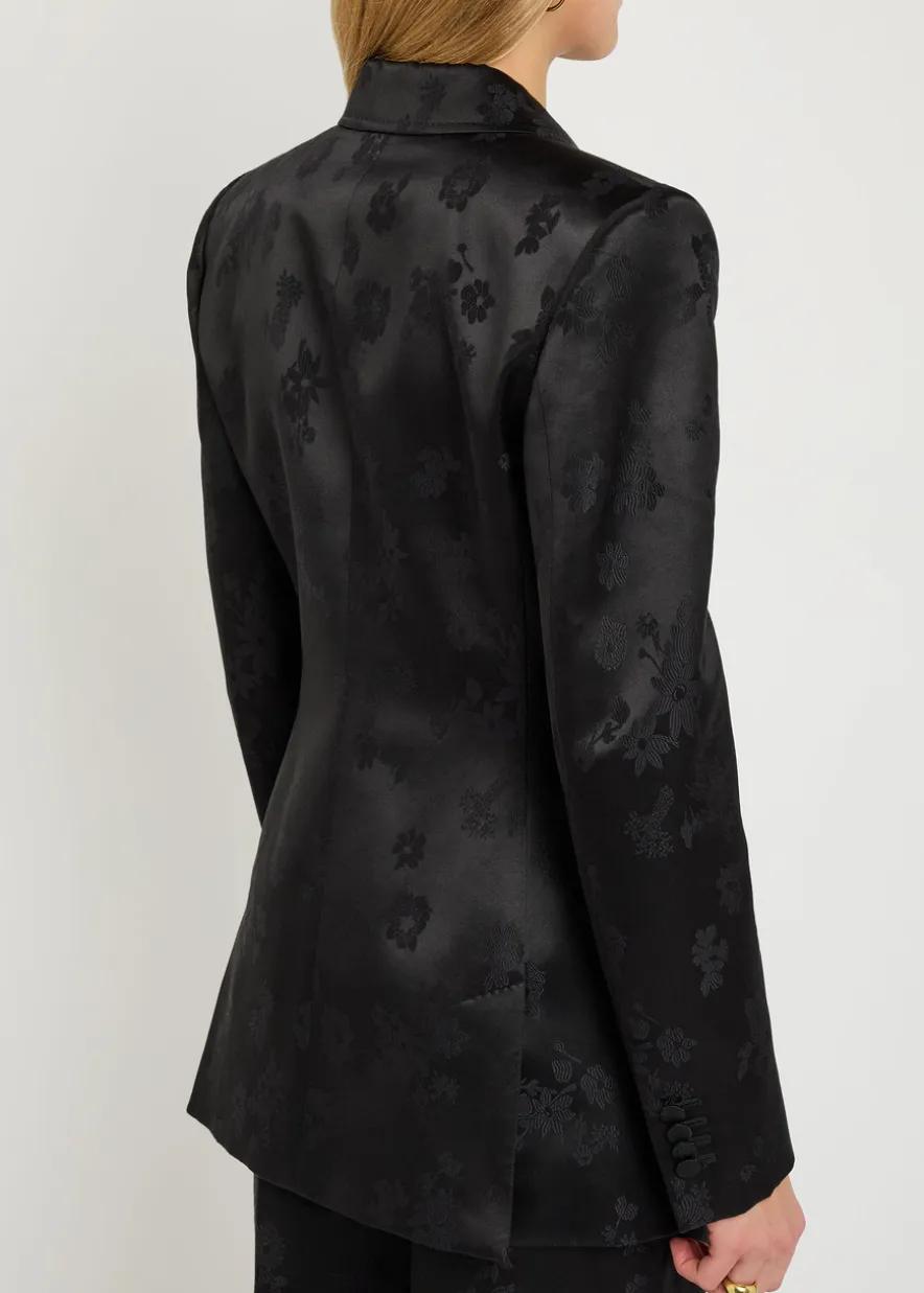 Aleah floral-jacquard blazer
