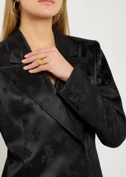 Aleah floral-jacquard blazer