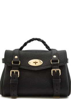 Alexa mini grained leather top handle bag