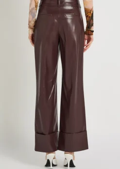 Alexander wide-leg faux leather trousers
