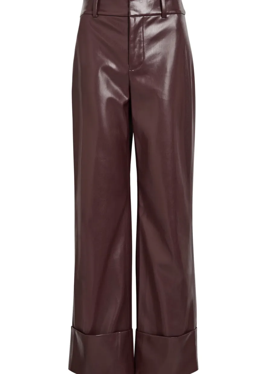 Alexander wide-leg faux leather trousers