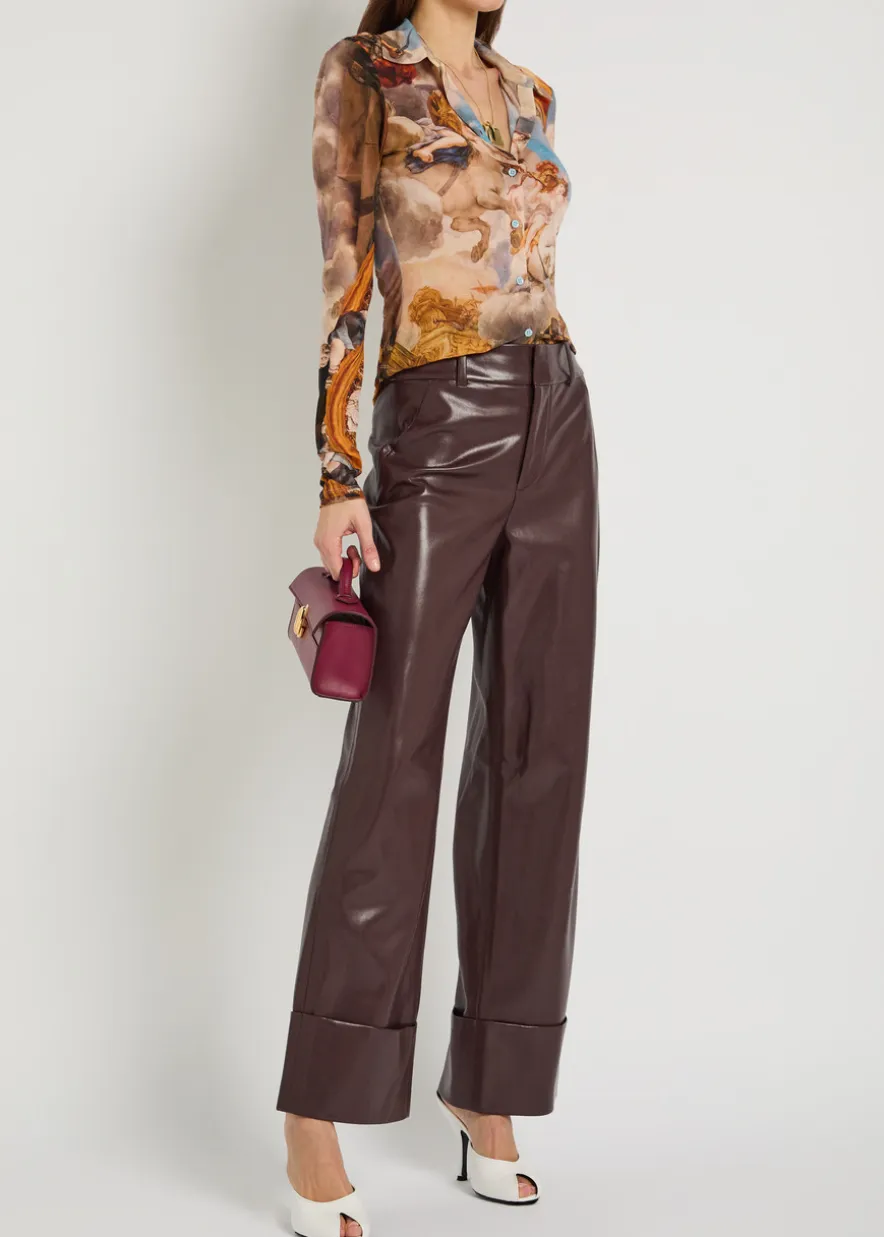 Alexander wide-leg faux leather trousers