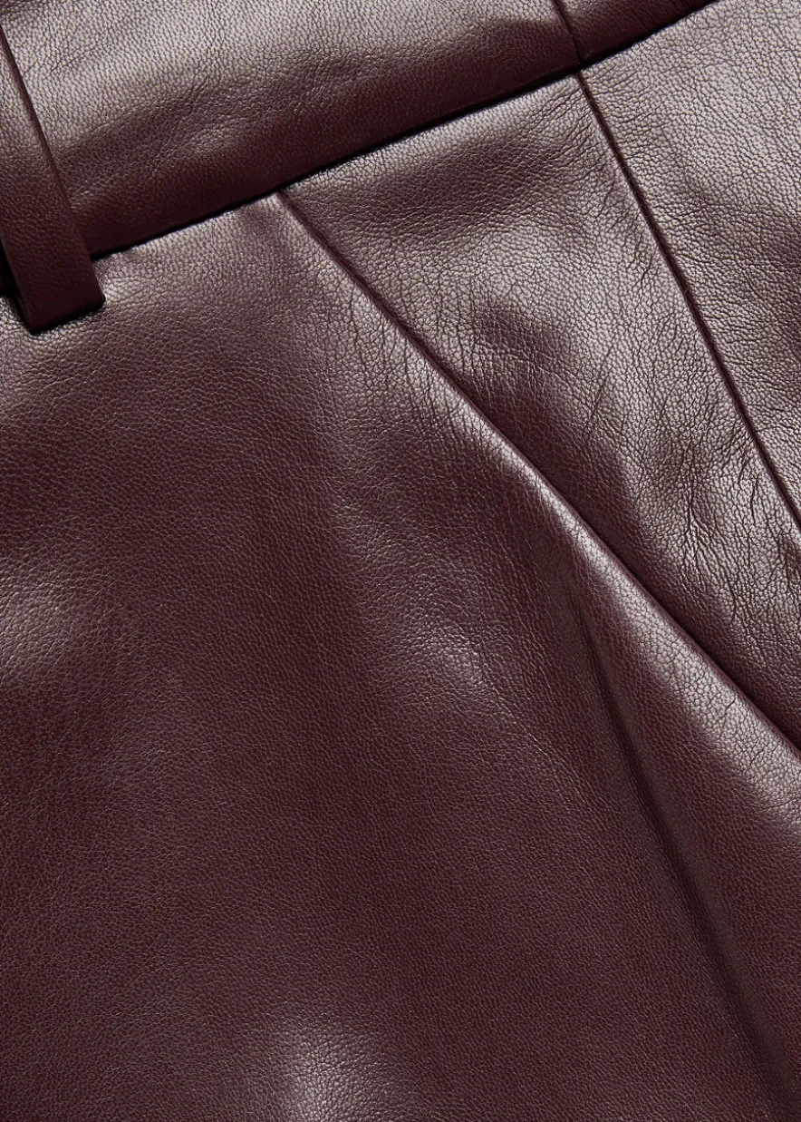 Alexander wide-leg faux leather trousers
