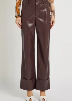Alexander wide-leg faux leather trousers