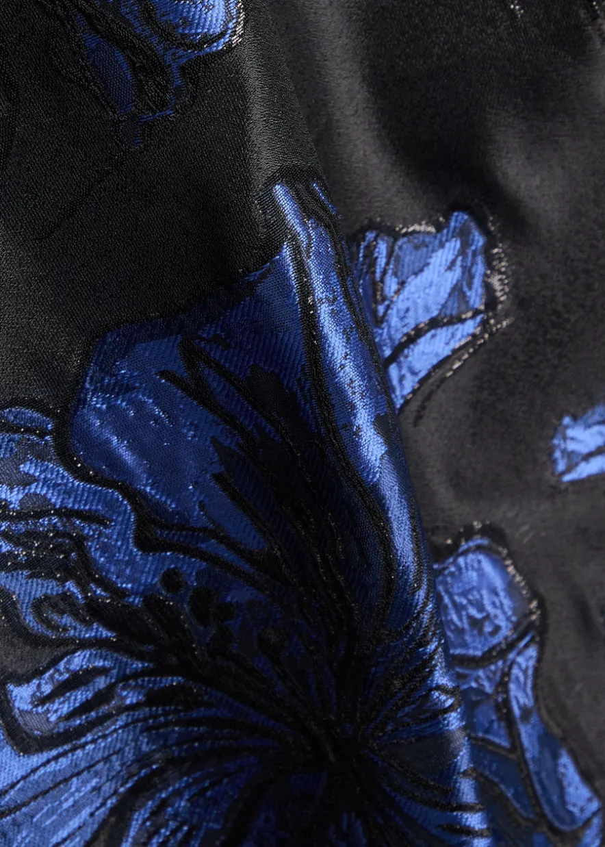 Alexandra floral-jacquard woven midi dress
