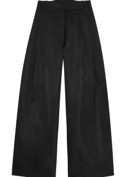 Alexandra wide-leg silk trousers