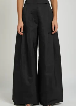 Alexandra wide-leg silk trousers