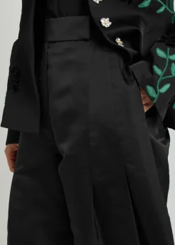 Alexandra wide-leg silk trousers