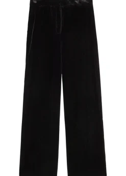 Alex wide-leg velour trousers