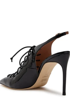 Alia 90 patent leather slingback pumps