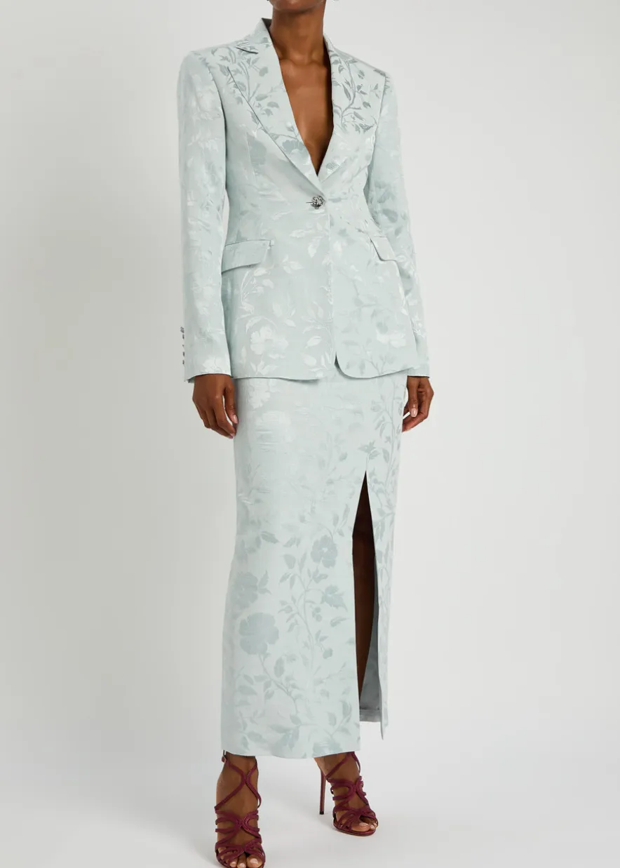 Alice floral-jacquard woven blazer
