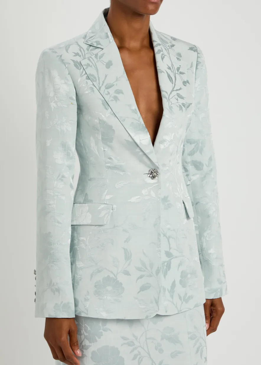 Alice floral-jacquard woven blazer