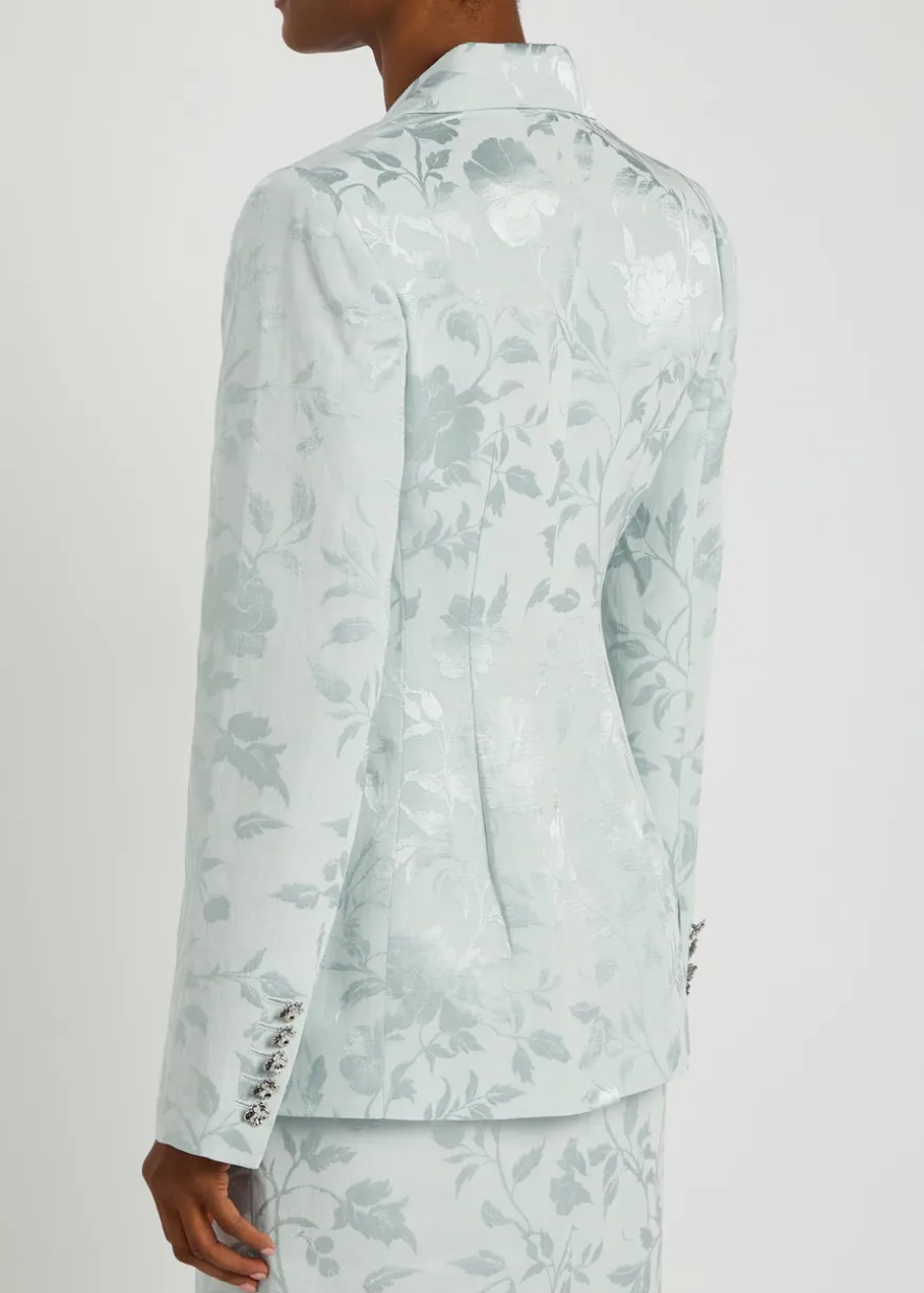 Alice floral-jacquard woven blazer