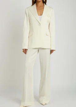 Alice rose-appliquéd woven blazer