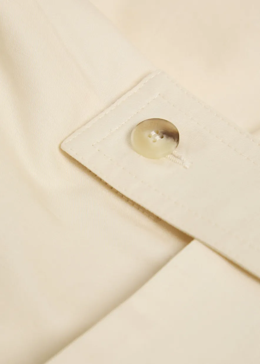 Ali cotton and linen-blend mini shirt dress