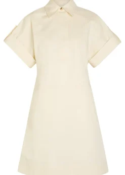 Ali cotton and linen-blend mini shirt dress