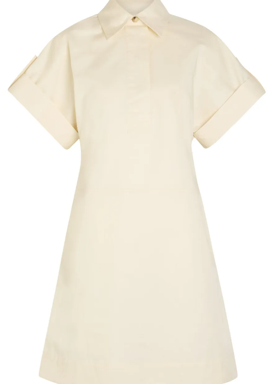 Ali cotton and linen-blend mini shirt dress