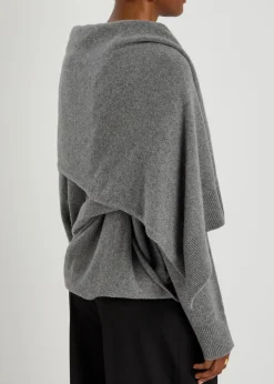 Alida scarf-effect wool and cashmere-blend jumper