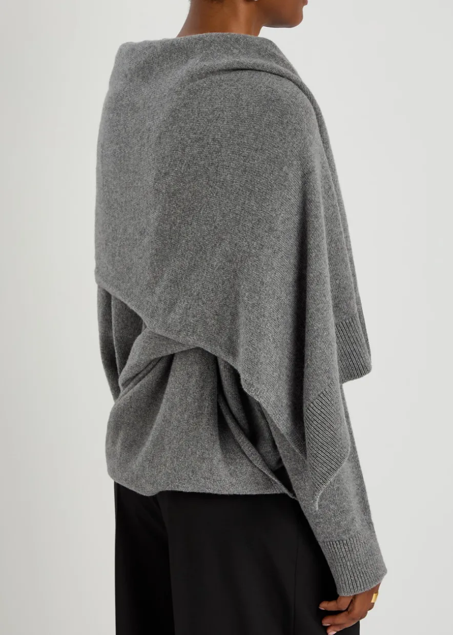 Alida scarf-effect wool and cashmere-blend jumper