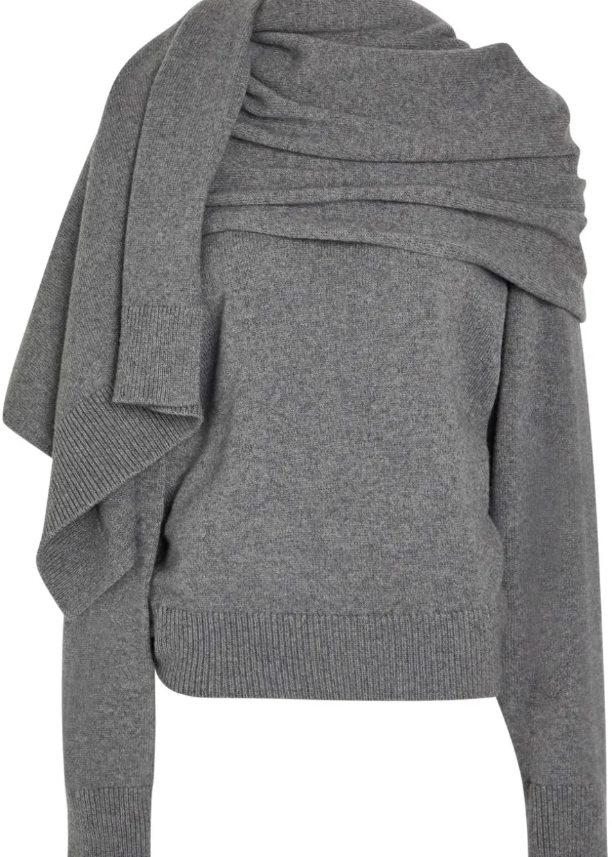 Alida scarf-effect wool and cashmere-blend jumper