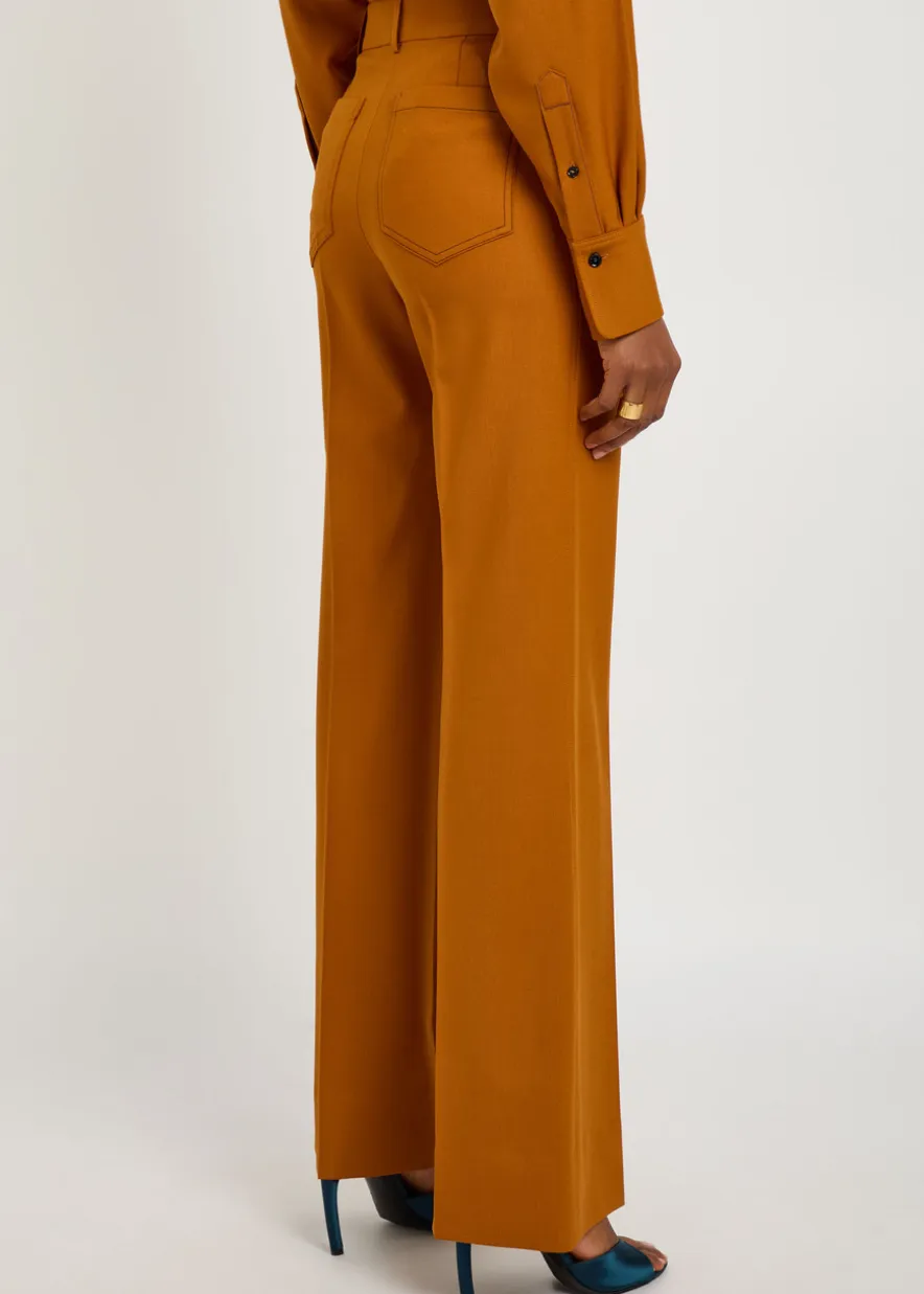 Alina flared-leg twill trousers