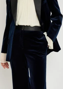 Alina flared-leg velvet trousers