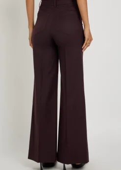 Alina flared-leg wool trousers