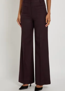 Alina flared-leg wool trousers