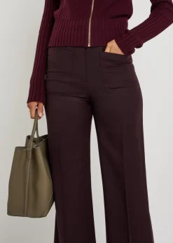 Alina flared-leg wool trousers