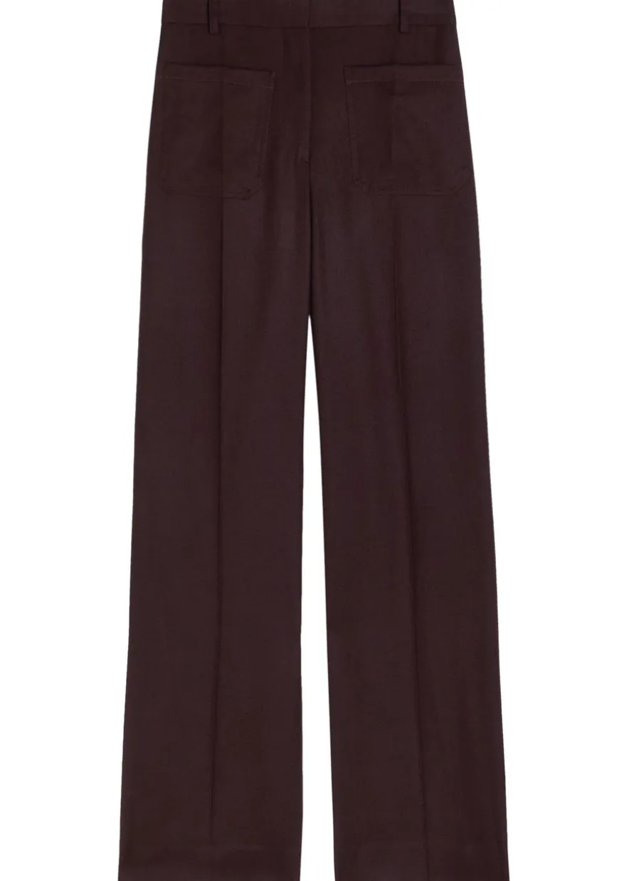 Alina flared-leg wool trousers