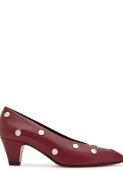 Aline 55 stud-embellished leather pumps
