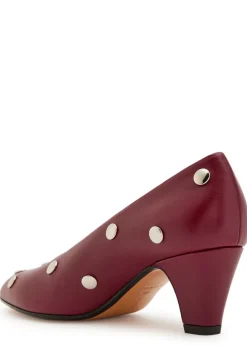 Aline 55 stud-embellished leather pumps