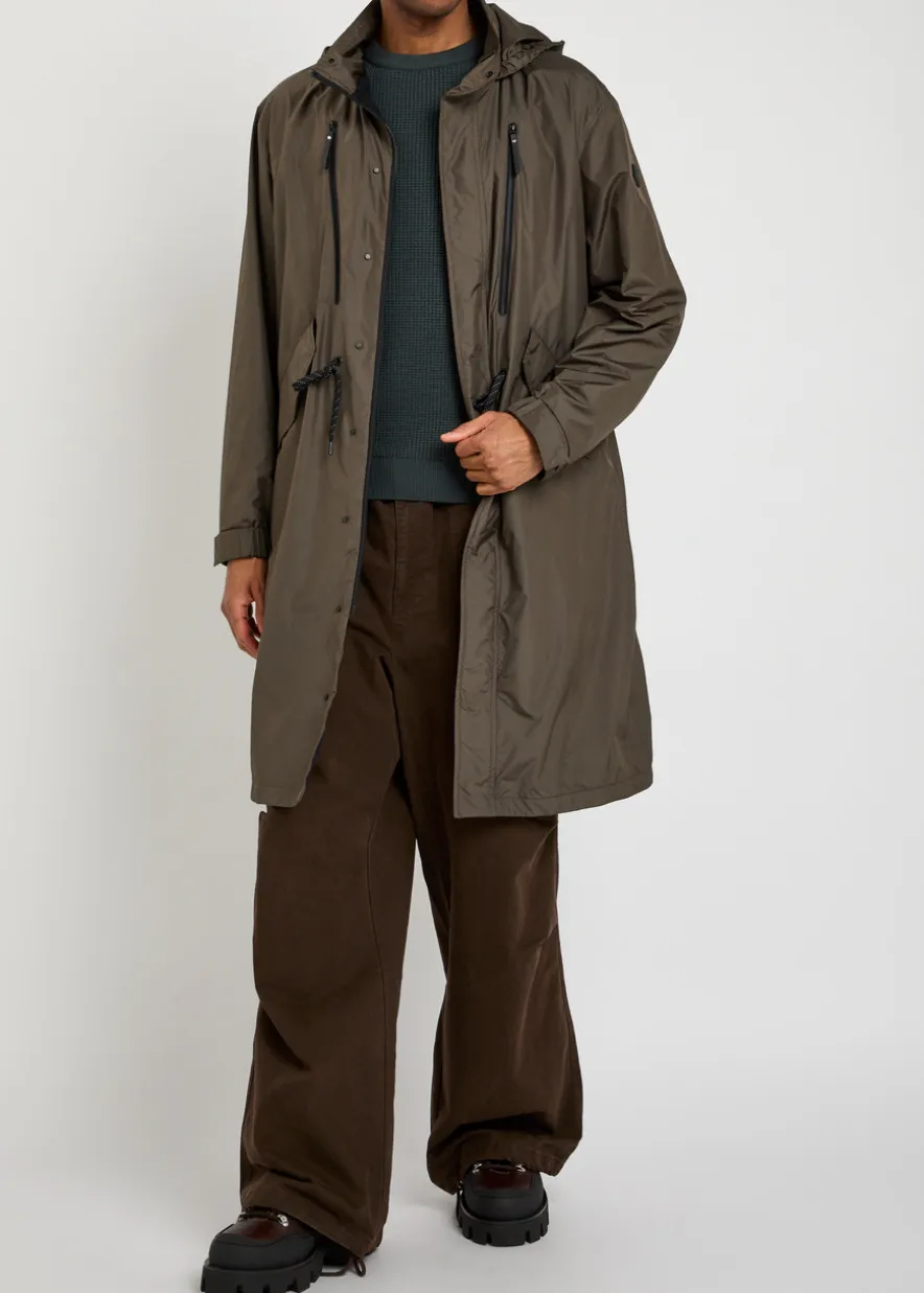 Alisa hooded shell parka coat