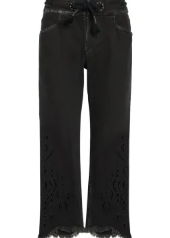 Alison cut-out cropped denim jeans