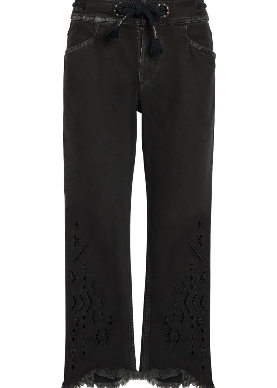 Alison cut-out cropped denim jeans