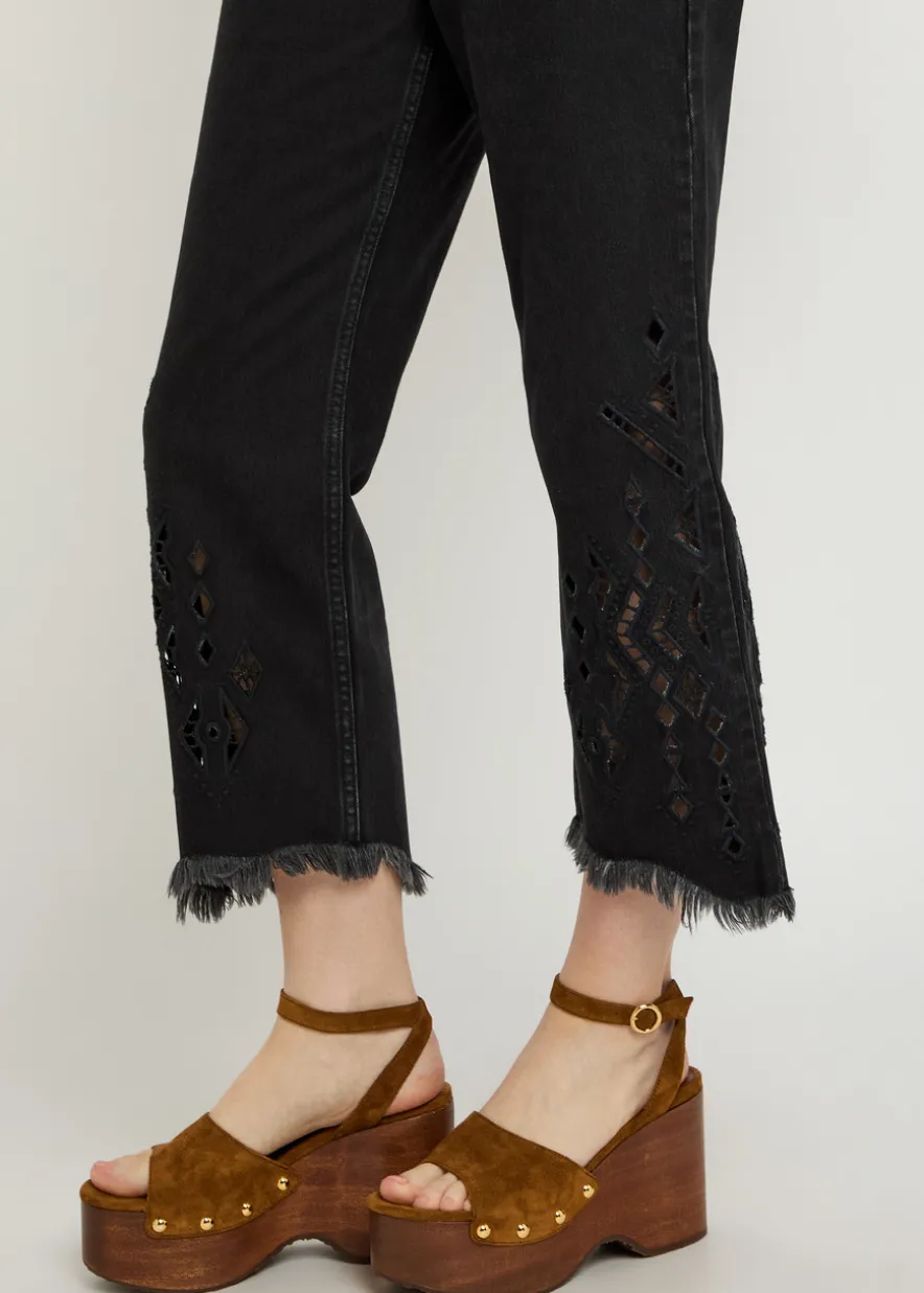 Alison cut-out cropped denim jeans
