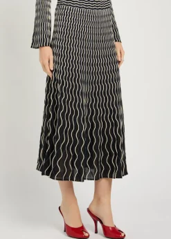 Aliza textured knit midi skirt