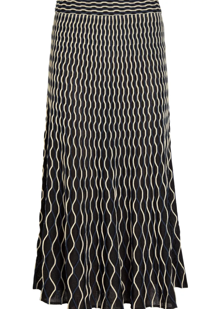 Aliza textured knit midi skirt